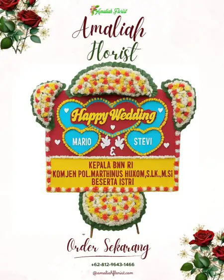 Papan Bunga Pernikahan Jelai